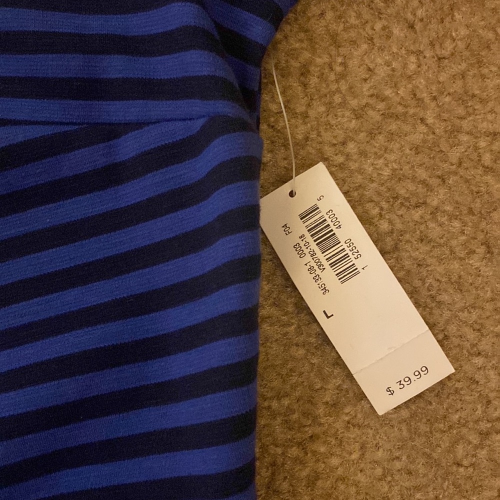 NWT Old Navy Blue & Black Striped Dress - Picture 7 of 8